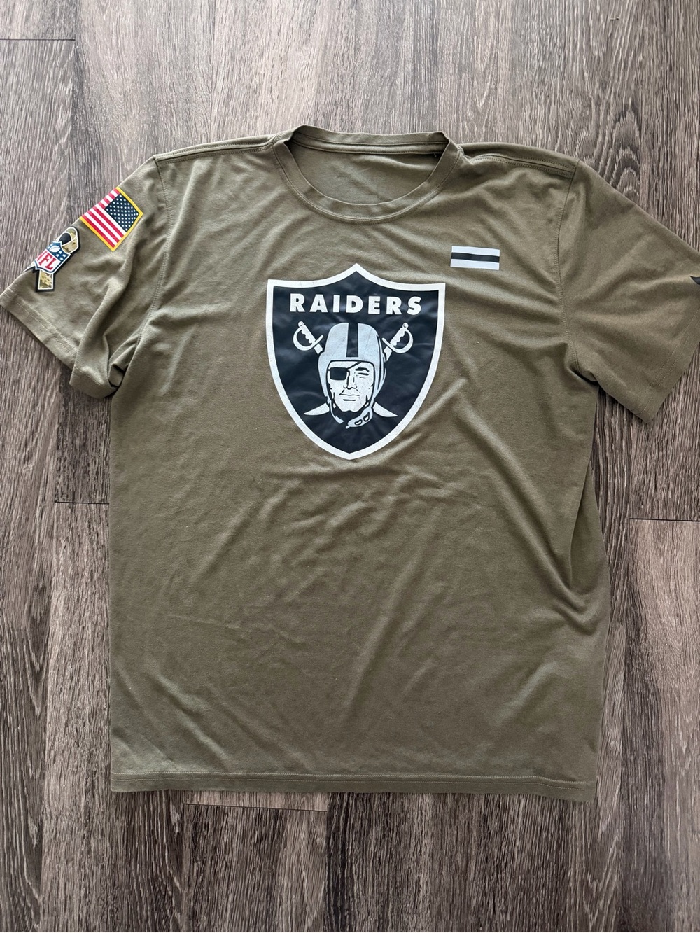 Nike Raiders Olive Green Short Sleeve Graphic Tee